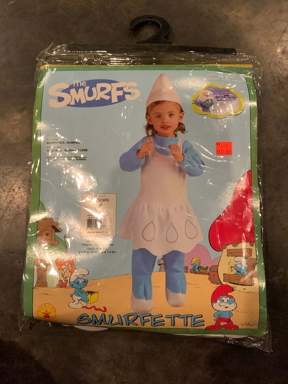 New Toddler girl Smurfette Halloween costume size newborn for 0-6 months INFANT